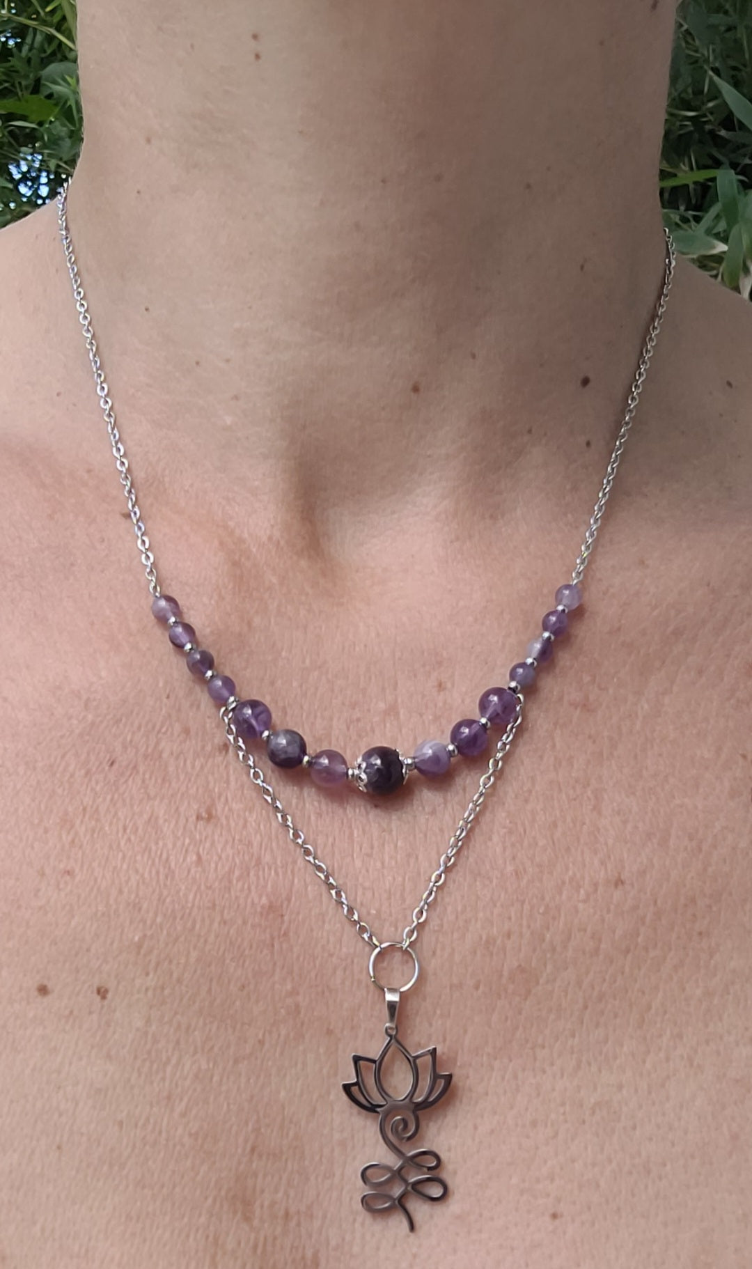 Collier unalome en améthyste Flore Holistic