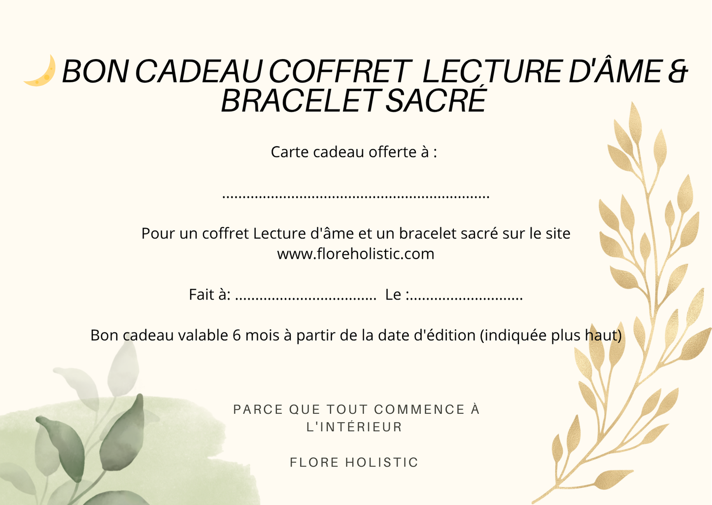 Bon cadeau Coffret Lecture d'âme