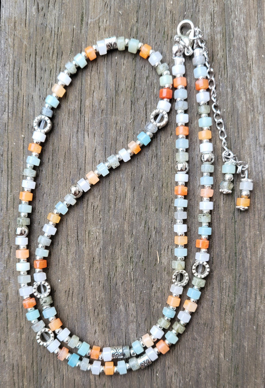 Bijou 3 en 1 Multi - Pierres – Transformation et Équilibre intérieur - Collier pierres naturelles - Flore Holistic