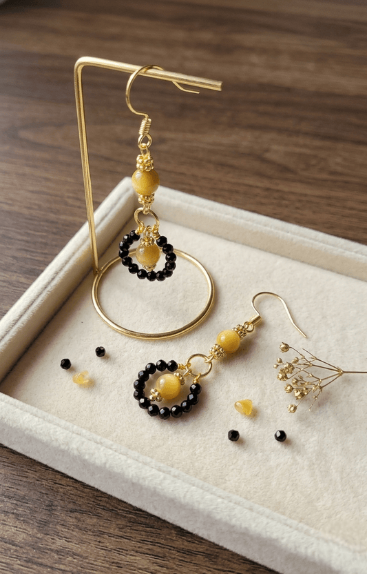 Boucles d’oreilles pendantes en pierres naturelles – Série limitée - Boucles d'oreilles pierres naturelles - Flore Holistic