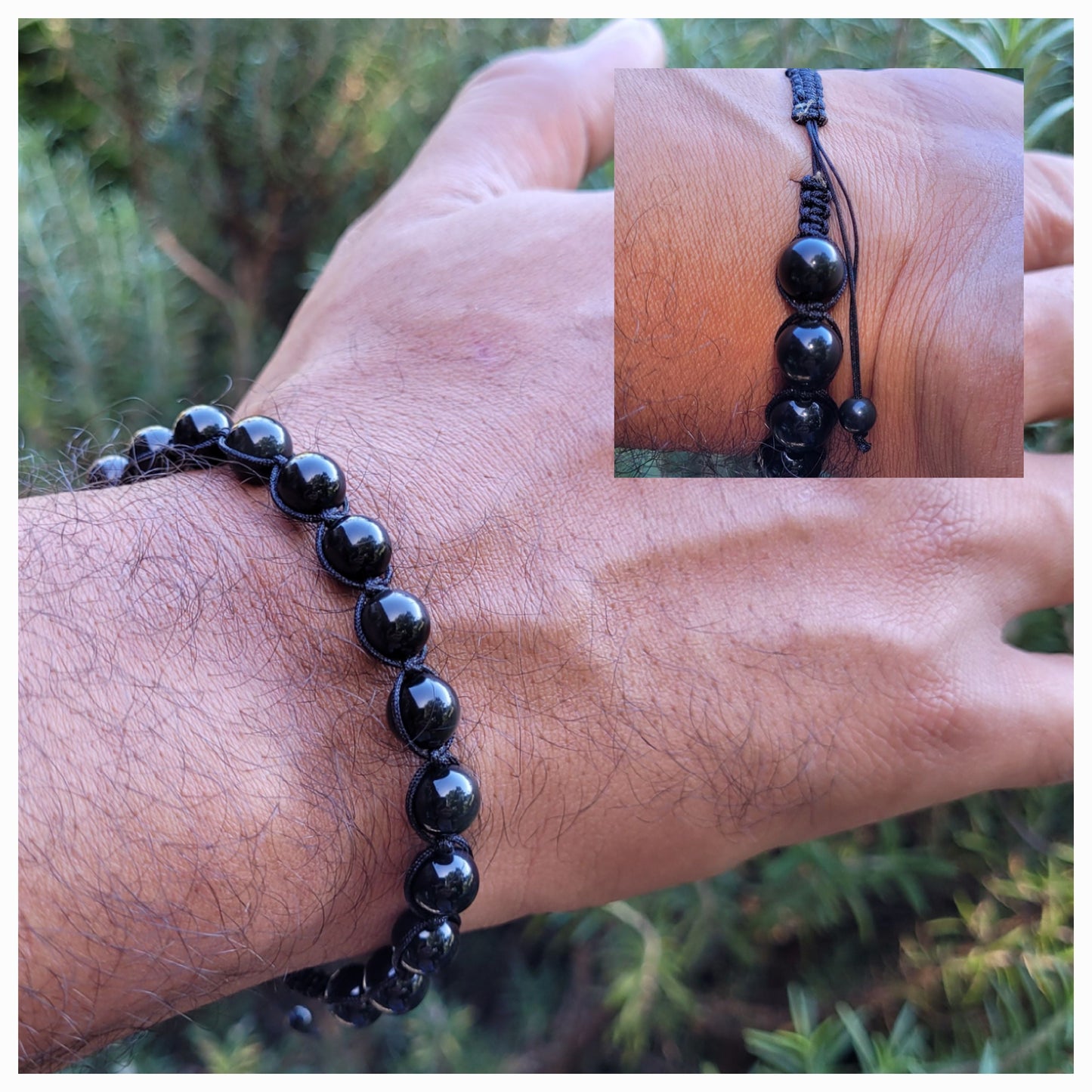 Bracelet Homme Obsidienne Œil Céleste – Protection et Puissance intérieure - Bracelets pierres naturelles - Flore Holistic