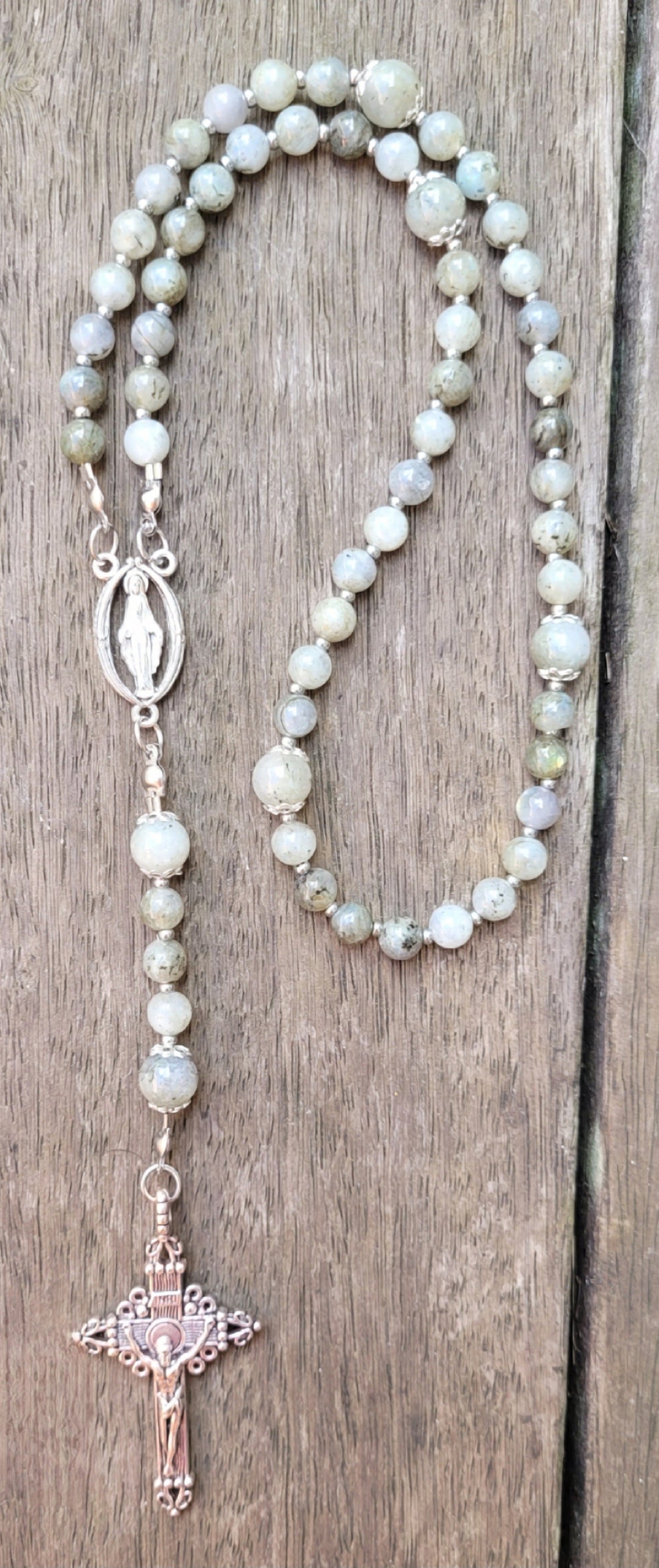 Chapelet en labradorite - Chapelet pierres naturelles - Flore Holistic