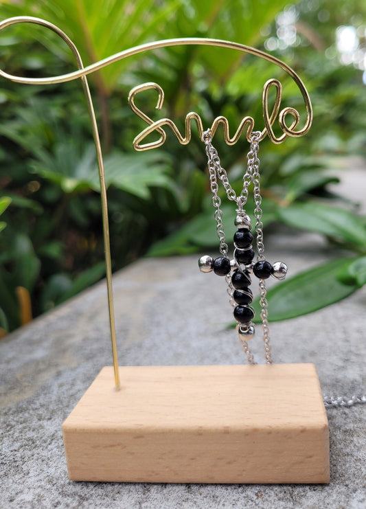 Petites Croix en Pierres Naturelles – Protection et Énergie du Cœur - Pendentif en pierre naturelle - Flore Holistic