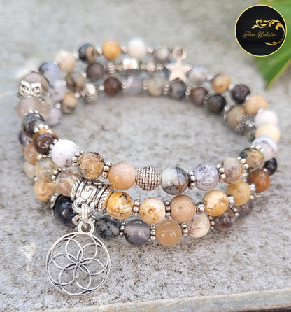 Bracelet en agate dentritique