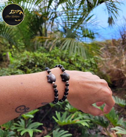 Bracelet en obsidienne