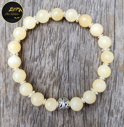 Bracelet en calcite orange