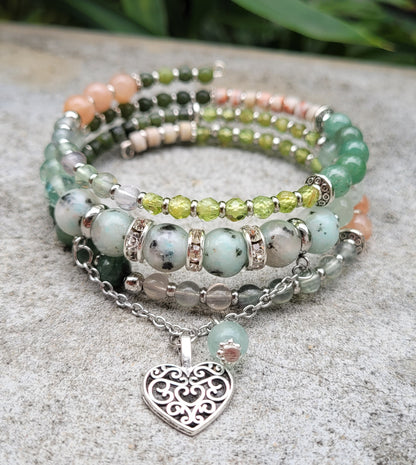 Bracelet multirangs "bien-être"