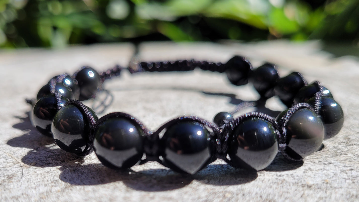 Bracelet obsidienne oeil céleste