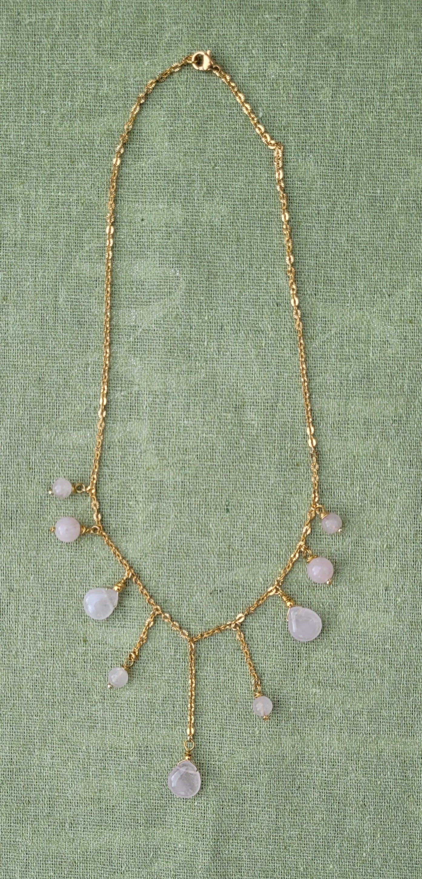 Collier baroque Quartz rose