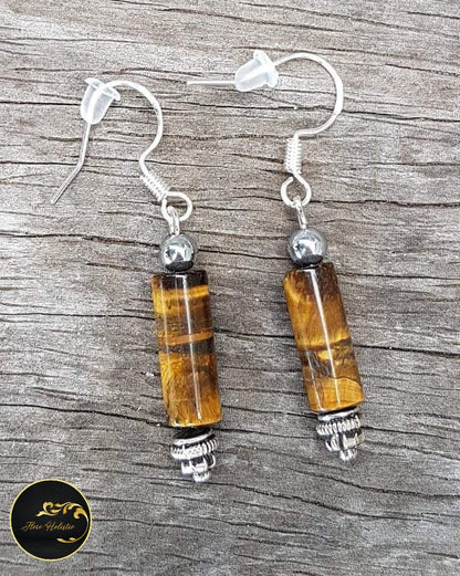 Boucles d'oreilles en oeil de tigre