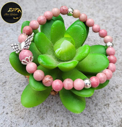 Bracelet en rhodonite