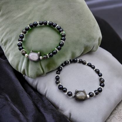 Bracelet en obsidienne