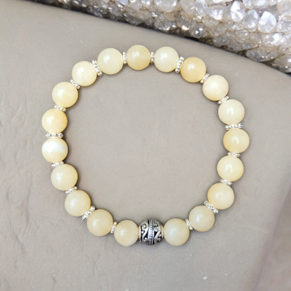 Bracelet en calcite orange