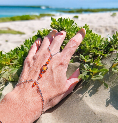 Bracelet bague cornaline