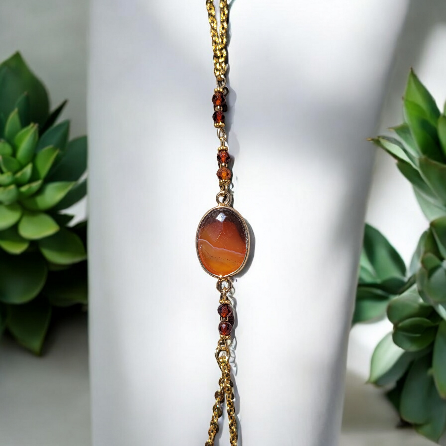 Parure en agate Sardonyx