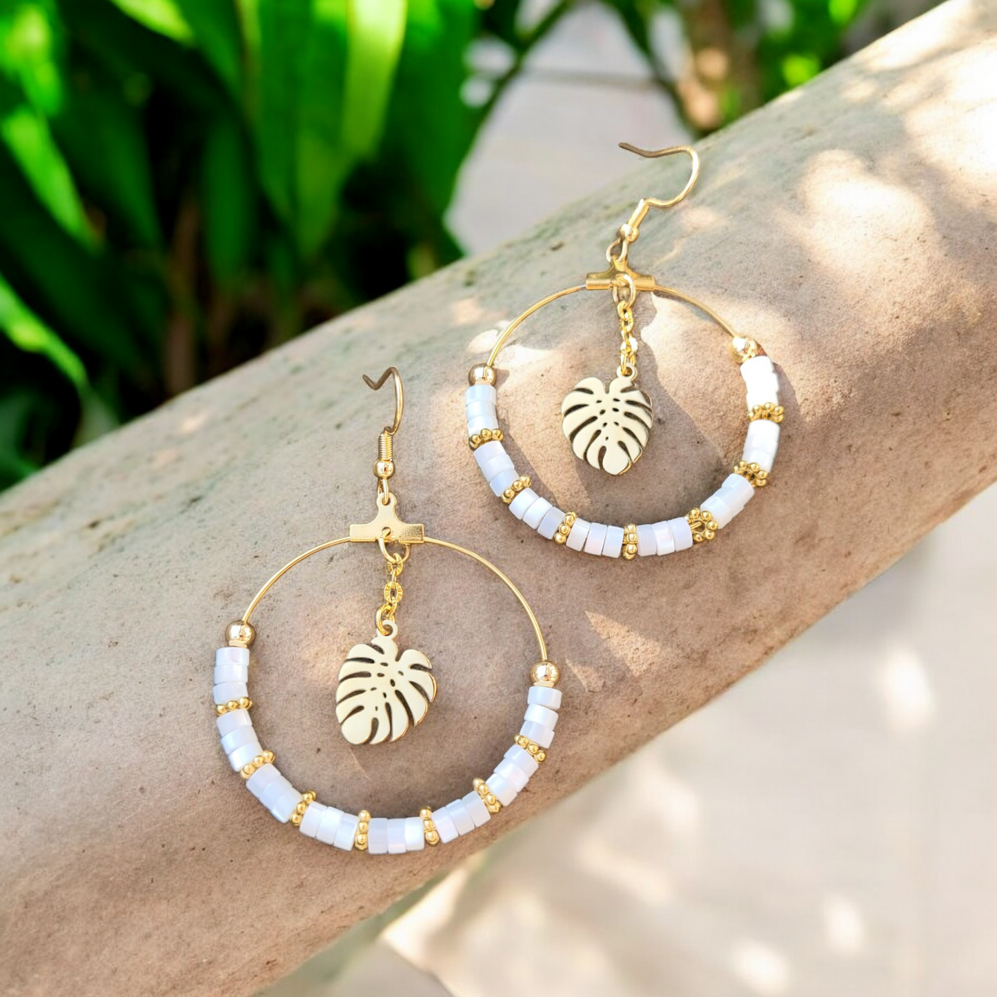 Boucles d'oreilles "créoles tropicales"