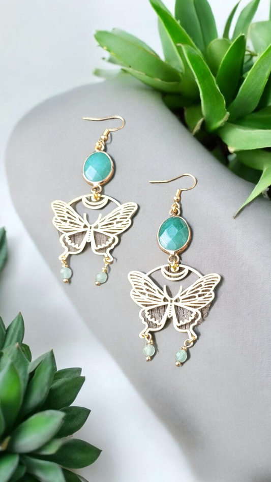 🦋 Collection Papillon – Aventurine & Charoïte