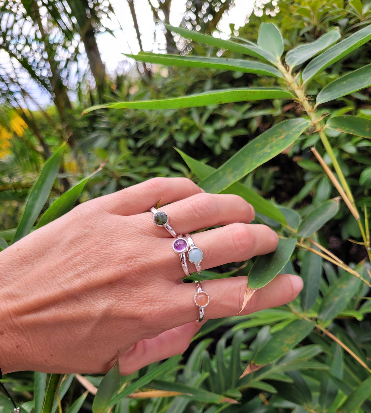 Bagues en Argent 925 et Pierres Naturelles – Élégance et Énergie - Bague argent 925 - Flore Holistic