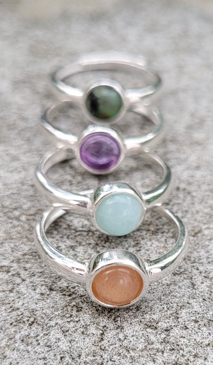 Bagues en Argent 925 et Pierres Naturelles – Élégance et Énergie - Bague argent 925 - Flore Holistic