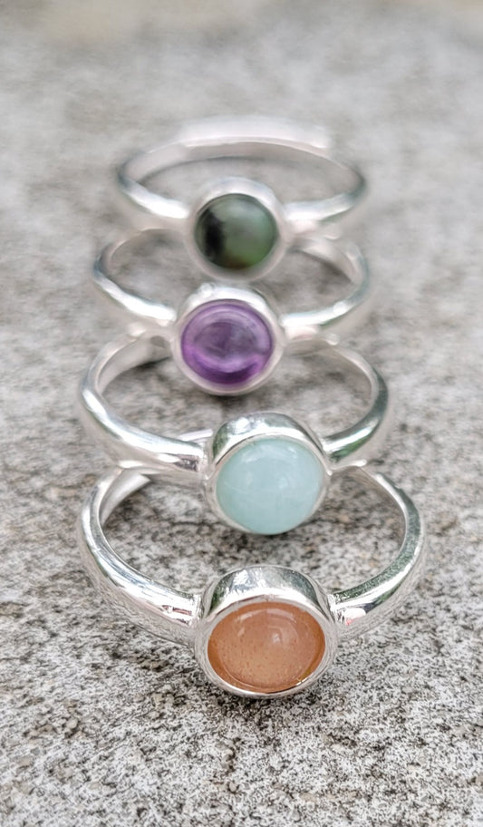 Bagues en Argent 925 et Pierres Naturelles – Élégance et Énergie - Bague argent 925 - Flore Holistic