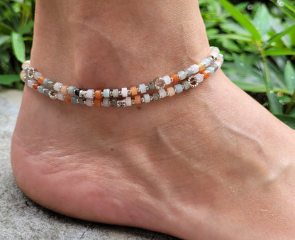Bijou 3 en 1 Multi - Pierres – Transformation et Équilibre intérieur - Collier pierres naturelles - Flore Holistic