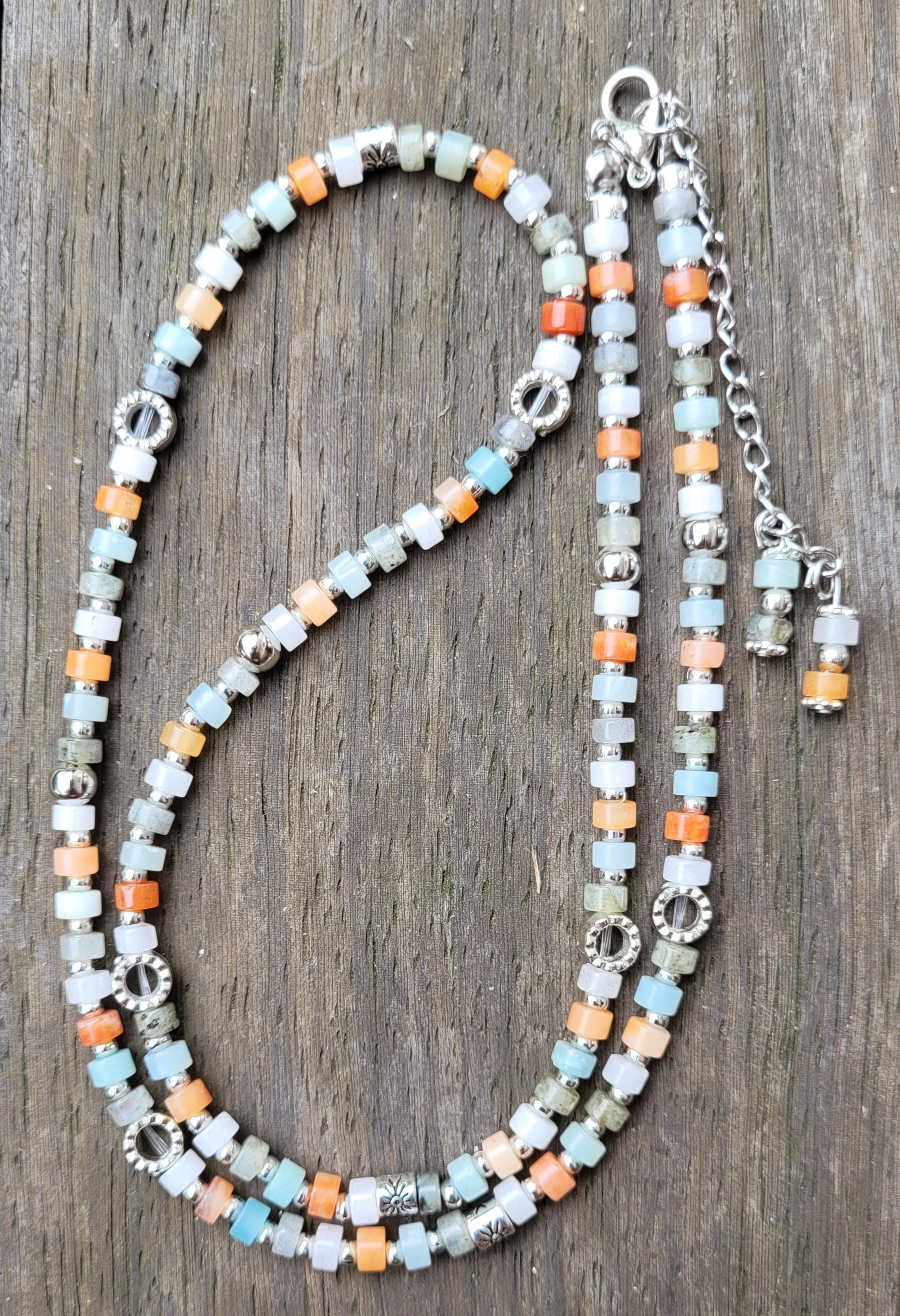 Bijou 3 en 1 Multi - Pierres – Transformation et Équilibre intérieur - Collier pierres naturelles - Flore Holistic