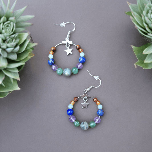 Bijoux Chemin de Vie Personnalisés – Collier, Créoles & Chaîne de cheville - Bijou pierre naturelle - Flore Holistic
