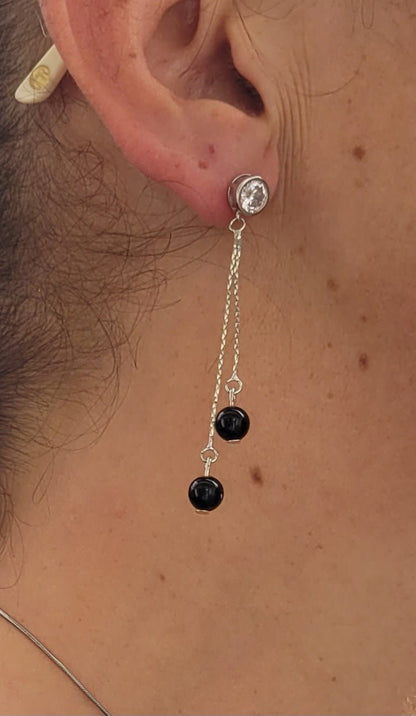 Boucles d’oreilles Œil de Faucon – Clarté et protection - Boucles d'oreilles pierres naturelles - Flore Holistic