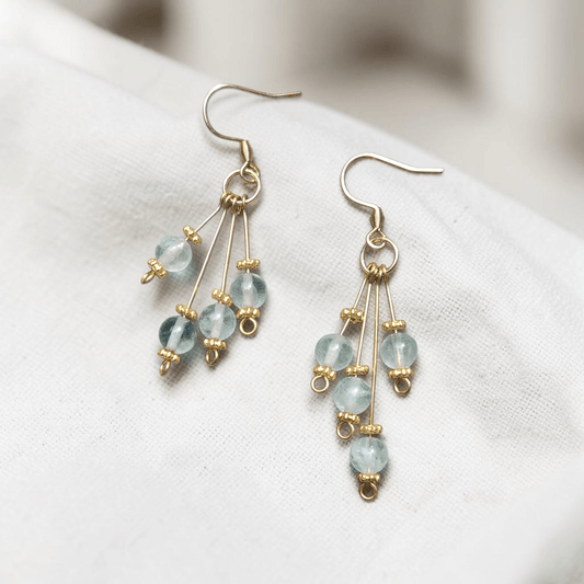 Boucles d’oreilles pendantes en pierres naturelles - Boucles d'oreilles pierres naturelles - Flore Holistic