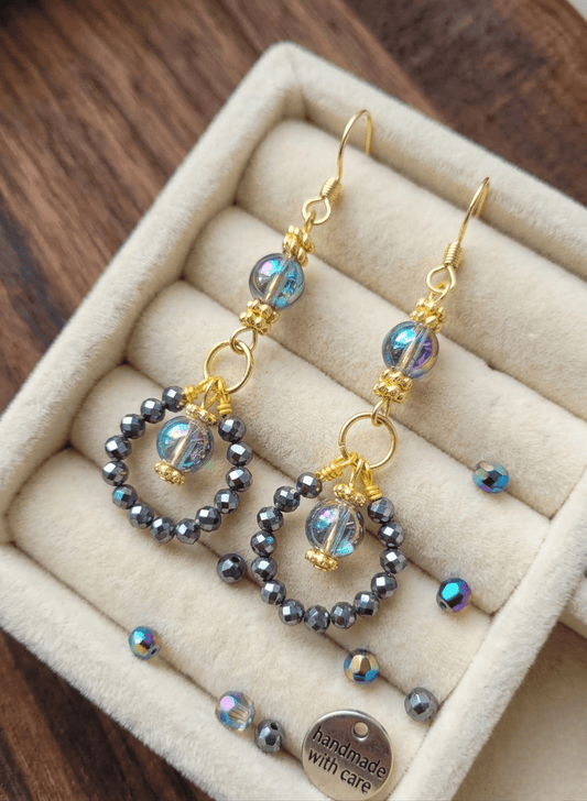 Boucles d’oreilles pendantes en pierres naturelles – Série limitée - Boucles d'oreilles pierres naturelles - Flore Holistic