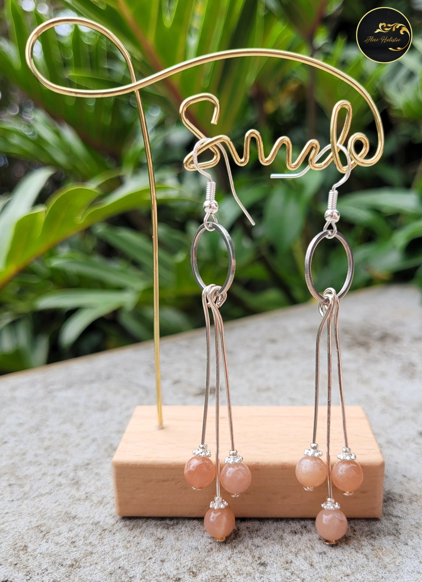 Boucles d’Oreilles Pierre du Soleil – Joie, Énergie et Rayonnement - Boucles d'oreilles pierres naturelles - Flore Holistic