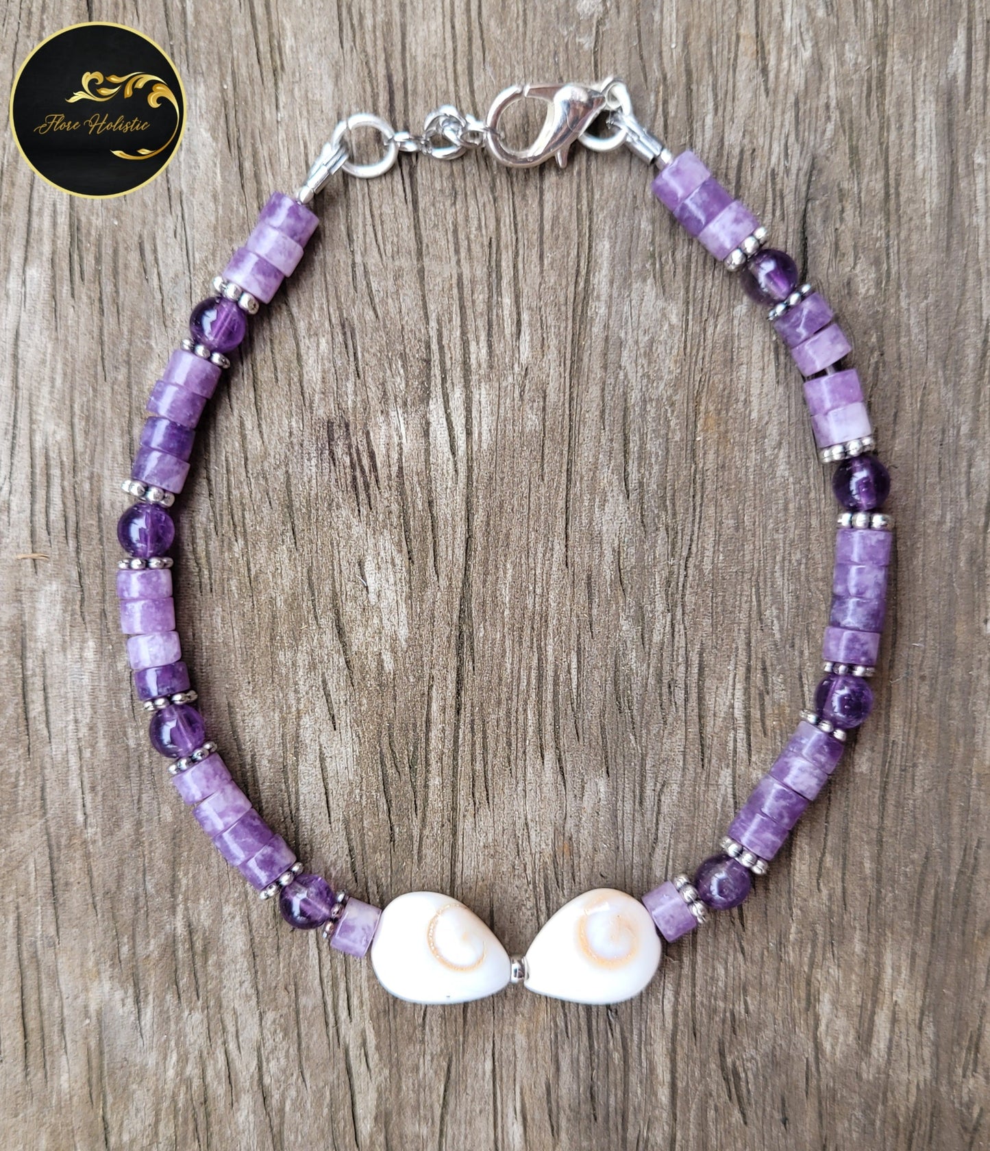 Bracelet Améthyste & Œil de Sainte - Lucie – Sérénité et Protection - Bracelets pierres naturelles - Flore Holistic