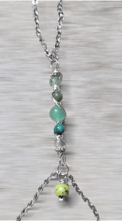 Bracelet bague "Plénitude" - Bracelet bague pierres naturelles - Flore Holistic