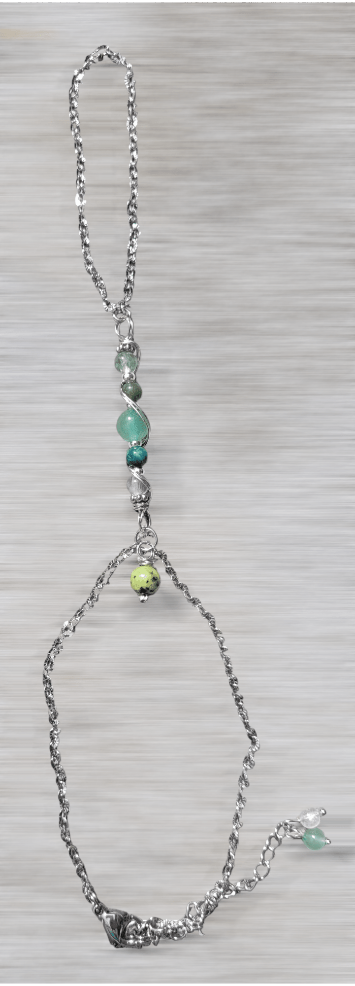 Bracelet bague "Plénitude" - Bracelet bague pierres naturelles - Flore Holistic