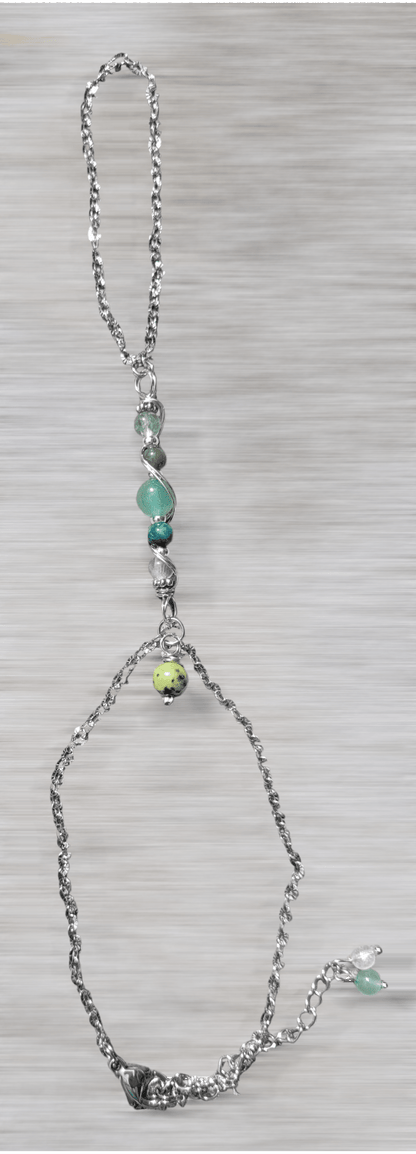 Bracelet bague "Plénitude" - Bracelet bague pierres naturelles - Flore Holistic