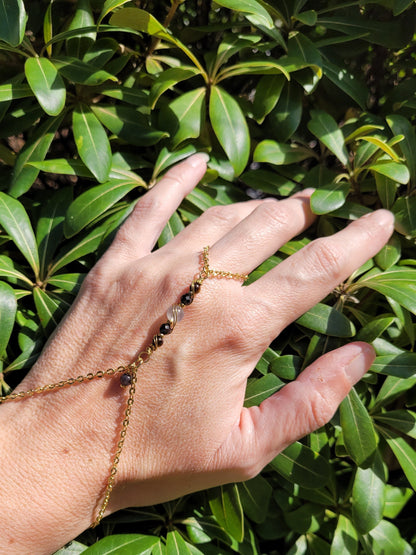 Bracelet bague "Protection" - Bracelet bague pierres naturelles - Flore Holistic