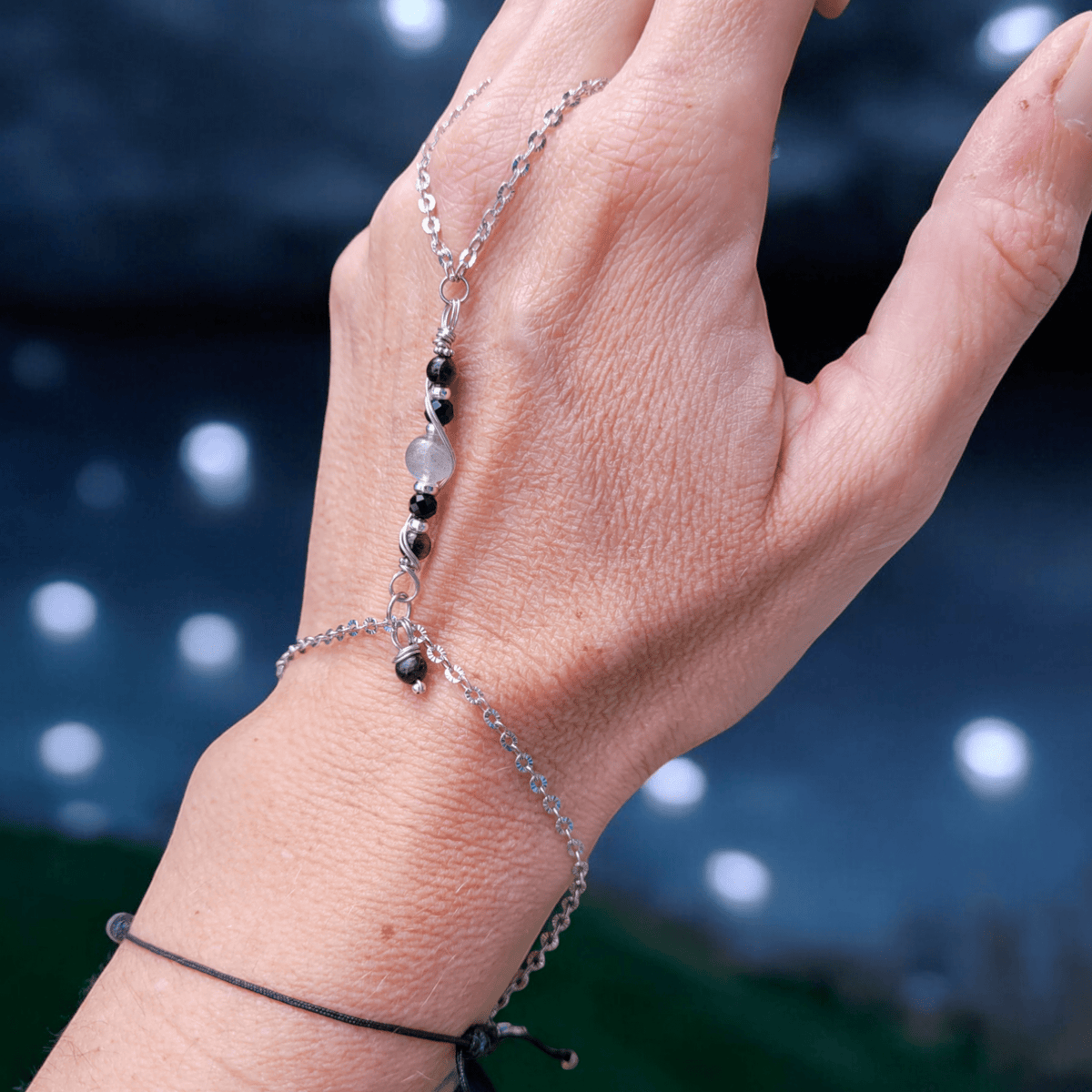 Bracelet bague "Protection" - Bracelet bague pierres naturelles - Flore Holistic