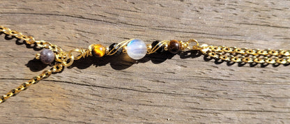 Bracelet bague "Protection" - Bracelet bague pierres naturelles - Flore Holistic