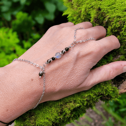 Bracelet bague "Protection" - Bracelet bague pierres naturelles - Flore Holistic