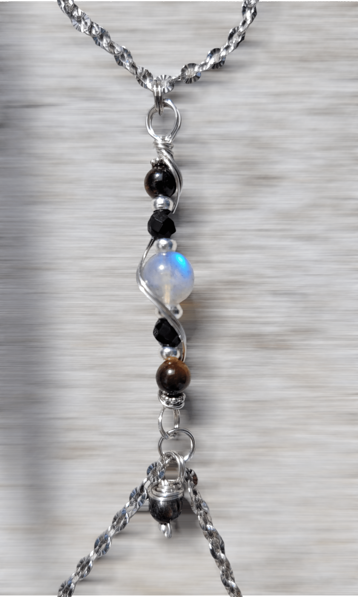 Bracelet bague "Protection" - Bracelet bague pierres naturelles - Flore Holistic