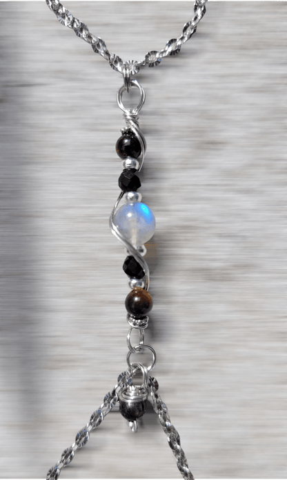 Bracelet bague "Protection" - Bracelet bague pierres naturelles - Flore Holistic