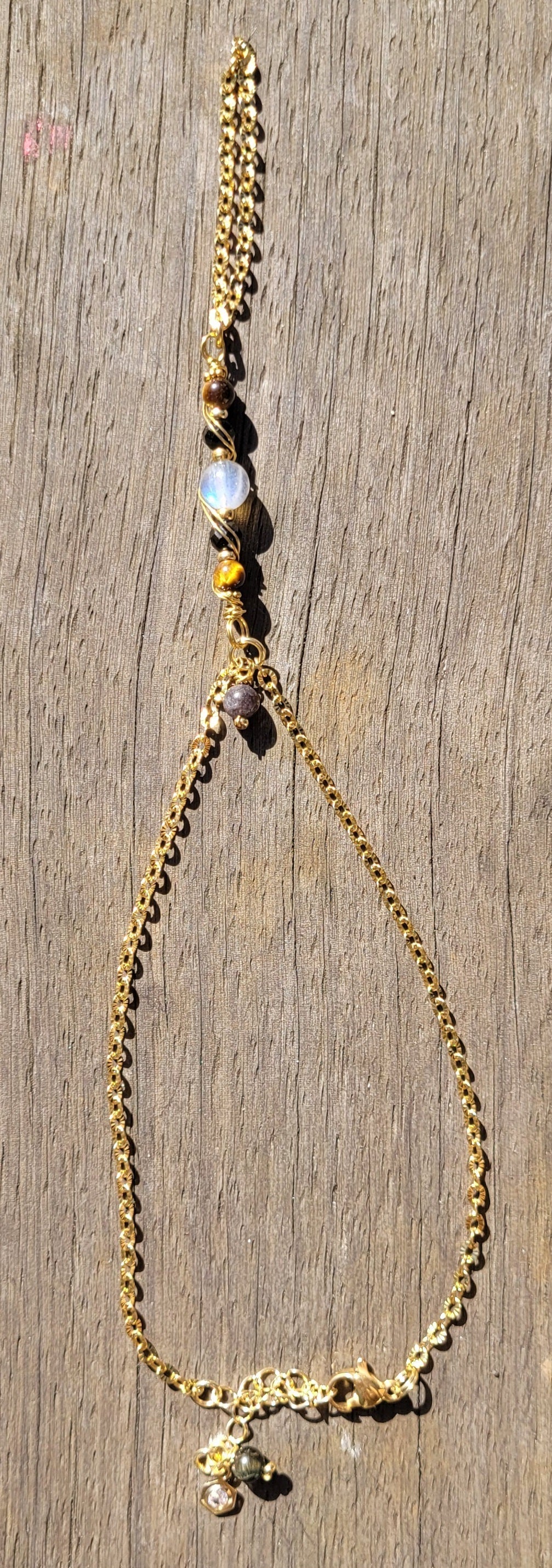 Bracelet bague "Protection" - Bracelet bague pierres naturelles - Flore Holistic