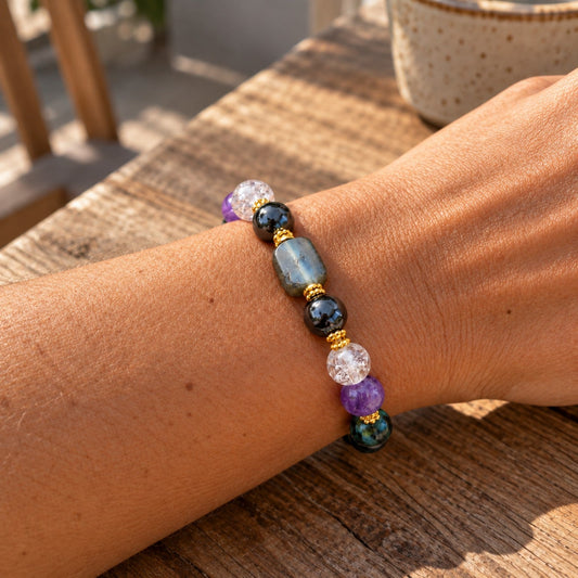 Bracelet Boussole Intérieure – Pierres naturelles 8 mm - Bracelets pierres naturelles - Flore Holistic