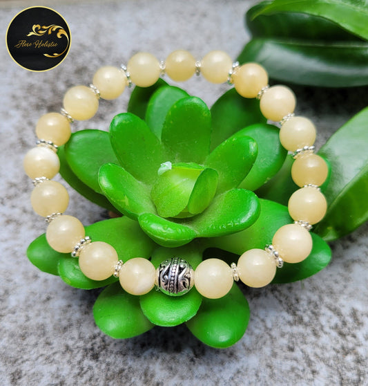 Bracelet Calcite Orange 8mm – Énergie, Joie et Confiance - Bracelets pierres naturelles - Flore Holistic