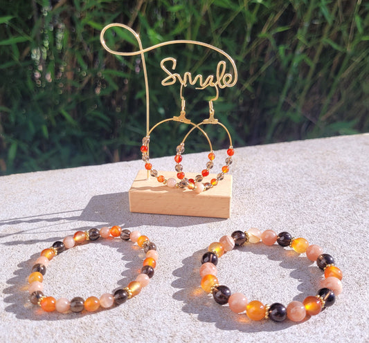 Bracelet d’Acceptation et de Rayonnement – Guérison de la Blessure d’Humiliation - Bracelets pierres naturelles - Flore Holistic