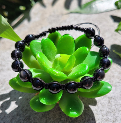 Bracelet Homme Obsidienne Œil Céleste – Protection et Puissance intérieure - Bracelets pierres naturelles - Flore Holistic