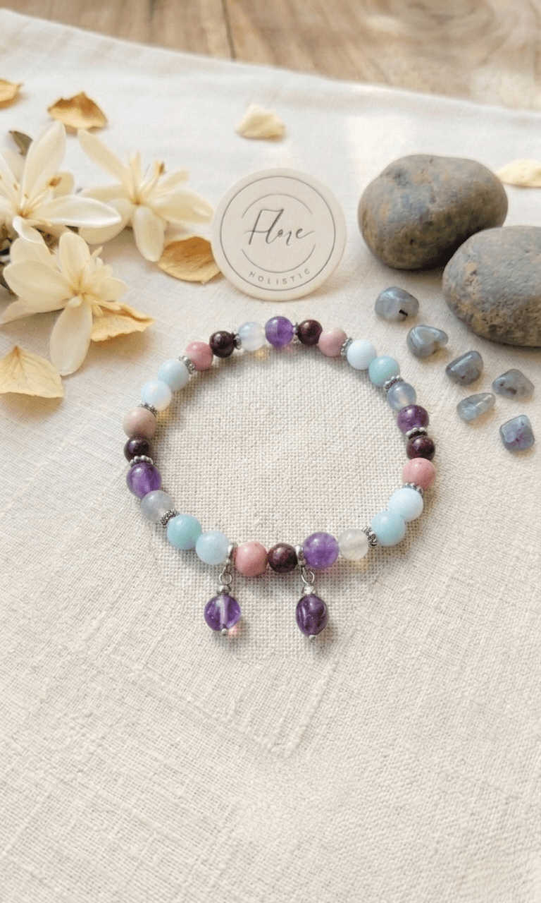 Bracelet Libération Émotionnelle – Outil de retour au calme en pierres naturelles - Bracelets pierres naturelles - Flore Holistic