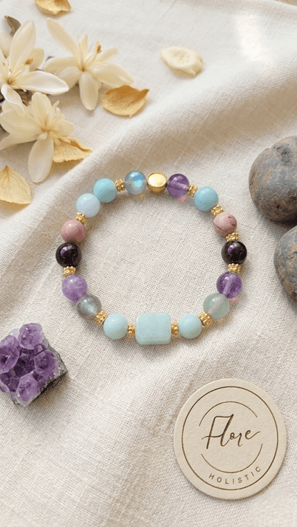 Bracelet Libération Émotionnelle – Outil de retour au calme en pierres naturelles - Bracelets pierres naturelles - Flore Holistic