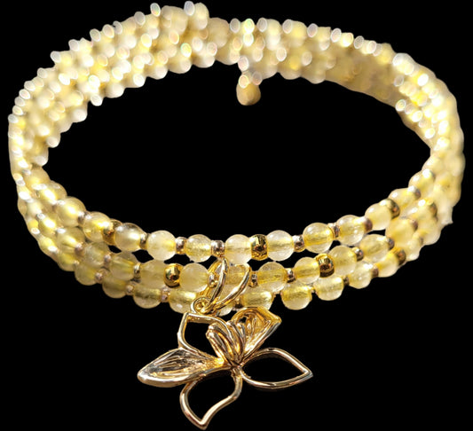 Bracelet multirangs en quartz rutile - Bracelets pierres naturelles - Flore Holistic