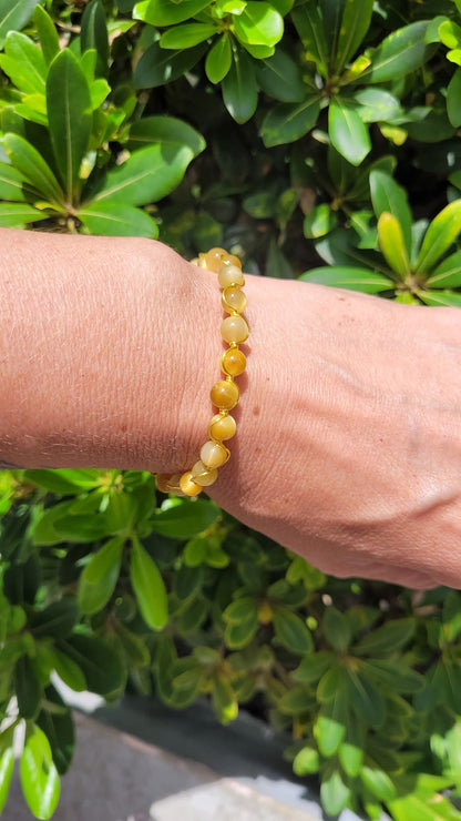 Bracelet Œil de Tigre Doré – Clarté et confiance - Bracelets pierres naturelles - Flore Holistic